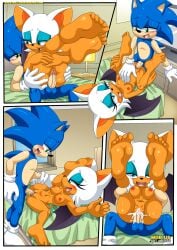 1boy 1girls 5_toes anthro ass barefoot bbmbbf bed blush breasts comic cum cum_in_pussy cum_inside feet female humanoid_feet male male/female mobian mobian_(species) mobius_unleashed naked nipples nude palcomix pillow pussy pussy_juice rouge_the_bat sega sex soles sonic_(series) sonic_team sonic_the_hedgehog sonic_the_hedgehog_(series) toes vaginal_penetration vaginal_sex