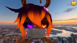 3d_model anthro black_sclera boobs breasts clothed furry heterochromia longer_than_5_minutes short_hair shorter_than_10_minutes solo tagme tits unity_(engine) video vrchat vrchat_avatar vrchat_model watermark