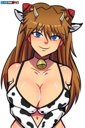 27lsd asuka_langley_sohryu big_breasts bra breasts commission cow_girl large_breasts milk neon_genesis_evangelion pointy_chin ych