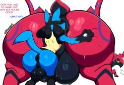 ai_generated anthro anus ass backsack balls big_balls big_butt black_balls black_body black_fur blue_body bodily_fluids closed_eyes duo feral fur gay generation_4_pokemon generation_5_pokemon genital_fluids genitals hellsonger hi_res huge_ass huge_butt lucario male male/male mammal myriapod nintendo nose_to_anus nude oral penis pokemon pokemon_(species) puffy_anus red_body red_fur rimming scolipede sex simple_background size_difference smaller_male sweat sweaty_balls sweaty_butt sweaty_genitalia text thick_thighs white_background