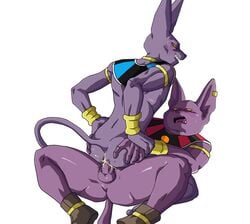 2boys anal anthro ass balls beerus blush boner champa dragon_ball dragon_ball_super duo erection gay genitals hi_res male male/male male_only tea_time yaoi