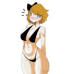 big big_breasts big_thighs bikini blonde_hair cute_face derpina meme sketch voluptuous voluptuous_female