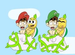 4boys cloud cyles_cinning gay gay_handjob handjob hat_only lakipea lakitu looking_pleasured luigi mario mario_(series) mario_and_luigi:_superstar_saga mario_and_luigi_(series) nipples no_visible_genitalia sky super_mario_bros. trapped vine_bondage vines