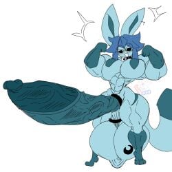 big_balls big_penis eeveelution glaceon huge_balls huge_cock huge_penis hyper_muscles hyper_penis large_penis lattemon lattemon_(character) penis pokemon pokemon_(species) testicles_clench thick_thighs veiny_penis wide_hips