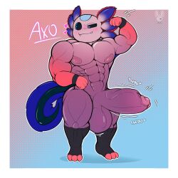 axo_(fortnite) axolotl big_penis fortnite furry muscular_male