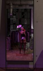 1girls 3d ass behind big_ass mirror overwatch purple_underwear room selfie solo sombra succulent3d