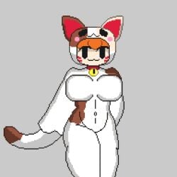 1girls bea_(brawl_stars) big_breasts brawl_stars cat_ears cat_tail female female female_only neko_bea_(brawl_stars) pixel_art solo