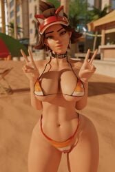 1girls 3d activision big_ass big_breasts blizzard_entertainment breasts busty chest curvaceous curvy curvy_figure female hips hourglass_figure huge_breasts kiriko_(overwatch) kiriko_kamori large_breasts legalshotax3 legs lesbian_pride_colors light-skinned_female light_skin nishikt overwatch overwatch_2 slim_waist thick thick_hips thick_legs thick_thighs thighs top_heavy voluptuous voluptuous_female waist wide_hips