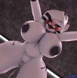 1girls big_breasts five_nights_at_freddy's fredina's_nightclub looking_at_viewer marie_(cally3d) nude puppet_(cally3d) puppet_(fnaf) pussy solo t-bone589 wide_hips