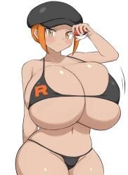 1girls big_breasts blush bra breasts breasts_bigger_than_head creatures_(company) female female_only game_freak huge_breasts jaga334 nintendo pokemon pokemon_trainer pokemon_xy sweat team_rocket team_rocket_grunt team_rocket_grunt_(female)