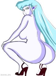 aeos agios aios aiosu blue_body blue_eyes blue_hair dragon_ball dragon_ball_heroes goddess high_heels kaioshin_angel ladyaeos large_breasts perfect_body pointy_ears super_dragon_ball_heroes supreme_kai_of_time time_power_unleashed_form time_power_unleashed_form_(dragon_ball)