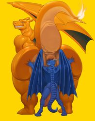 against_wall anthro anus ass big_butt charizard dragon duo face_in_ass facesitting fuzzies4you genitals hi_res huge_butt hyper hyper_anus hyper_butt looking_back male male/male nintendo penis pokémon_(species) pokemon pokemon_(species) size_difference smothering video_games