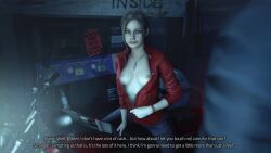 3d areola areolae breasts brown_hair claire_redfield drdabblur faceless_male female female_focus female_only flashing flashing_breasts light-skinned_female light_skin male male/female night nipples nude nude_female resident_evil showing_breasts showing_off unseen_male_face