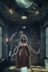 1girls adeptus_mechanicus ai_generated artist_request female imperium_of_man tagme_(artist) techpriest warhammer_(franchise) warhammer_40k