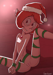 anus bondage cubedcoconut flat_chest handcuffs pussy red_hair red_pearl_(steven_universe) spread_legs steven_universe tagme visor wrapped