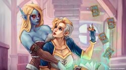 anchor big_breasts clothed hearthstone human_mage jaina_proudmoore lemoon magic sylvanas_windrunner warcraft