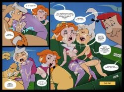 cartoon_network comic crossover datguyphil fred_flintstone george_jetson hanna-barbera jane_jetson judy_jetson the_flintstones the_jetsons