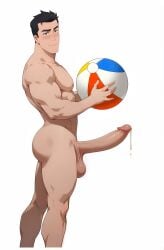 ai_generated avisgents barely_clothed big_penis clark_kent_(my_adventures_with_superman) huge_cock male male_focus male_only muscular muscular_male my_adventures_with_superman naked naked_male solo_male superman