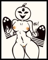 1girls 3_eyes bandage breasts destiny_(game) destiny_2 female halloween hive_(destiny) multi_eye nipples nude nude_female pumpkin pussy solo solo_female spacemagic_(artist) tagme thick_thighs thighs