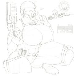 1girls artist_request big_breasts bodysuit english_text female female_only grebade gun imperium_of_man lasgun mask masked masked_female officio_assassinorum solo solo_female tagme_(artist) text vindicare_assassin warhammer_(franchise) warhammer_40k