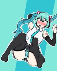 alternate_background alternate_version alternate_version_available amematoi blue_eye blue_eyed blue_eyed_female blue_eyes blue_eyes_female blue_hair clothed female hatsune_miku sfw sfw_version sfw_version_available vocaloid