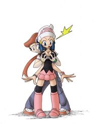 1girls boots dawn_(pokemon) female human lucas_(pokemon) male pokemon pokemon_dppt straight trainer_(artist)