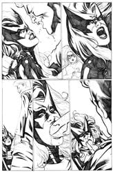 all-star_batman_and_robin barbara_gordon batgirl batman_(series) batwoman comic dc_comics female human joker kate_kane male monochrome oral_sex scott_jones shade shade_jones