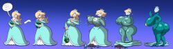1girls ass ass_expansion breast_expansion breast_growth breast_growth_(enlargement) breasts corruption female green_skin hair_loss huge_ass huge_breasts identity_death lip_expansion looking_pleasured mario_(series) mind_control nintendo nipples piranha_plant plant_transformation plantie princess_rosalina prinnydood species_transformation thick_thighs thigh_expansion topless transformation transformation_sequence white_nipples wide_hips