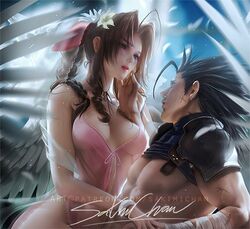 aerith gainsborough from final fantasy by sakimichan
