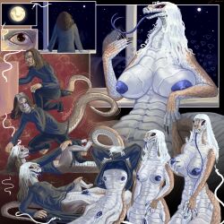 2024 absurd_res anthro apode areola arm_support auto_breast_lick barefoot big_breasts black_bottomwear black_claws black_clothing black_footwear black_mamba black_pants black_socks blue_areola blue_clitoris blue_nipples blue_penis blue_tongue blue_vulva bodily_fluids borderless_panel bottomwear breast_grab breast_growth breast_lick breast_play breasts brown_eyes brown_hair bruh cabinet claw_growth claws clitoris clothing cum dated draconcopode elapid_(snake) eye_color_transformation eye_reflection eyelashes fanning fanning_self feet female fingering fingering_self footwear forked_tongue full_moon furniture gender_transformation genital_fluids genitals gesture glistening glistening_body glistening_eyes glistening_scales glistening_scutes grey_turtleneck grow_(sound_effect) growth hair hair_color_change hair_growth hand_gesture hand_on_breast hand_on_knee hand_on_leg heart_symbol hi_res hip_growth hissing huge_breasts kneeling leaning_on_elbow legless licking limb_regression long_hair long_tongue looking_back_at_self male mamba masturbation montgomery_glands moon motion_lines mtf_transformation naga neck_growth night nipple_growth nipples non-mammal_breasts onomatopoeia panel_overlap pants penis penis_to_vagina_tf pink_sclera pointing pointing_at_pussy profanity red_background red_eyes reflection reptile scale_growth scales scalie self_lick serpentine signature simple_background sky snake snake_naga snout snout_growth socks solo sound_effects square_panel star starry_sky sweater symbol_in_eye tail tail_growth taking_off_pants taking_off_shirt tan_body tan_scales text tongue topwear torn_clothing transformation transformation_sequence turtleneck vaginal_fluids vaginal_masturbation vaginal_penetration ventral_scales vulva wavy_hair white_body white_hair white_scales white_sclera window window_sill xenthetechnomorph