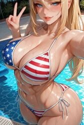 1female 1girls 4k 4k_resolution abs ai_generated american_flag_bikini athletic athletic_body athletic_female attractive attractive_female beautiful beautiful_female big_breasts bikini blonde-haired_female blonde_female blonde_hair blonde_hair_female blue_eyes blush blushing_at_viewer blushing_female breasts curvaceous curvaceous_body curvaceous_female curvaceous_figure curvy curvy_female curvy_figure day daytime female female_focus fit fit_body fit_female hi_res high_res high_resolution hires large_breasts looking_at_viewer metroid muscles muscular muscular_female narrow_waist outdoors outside peace_sign ponytail ponytail_female pool poolside samus_aran selfie sexy sexy_body sexy_female solo solo_female summer sunny tagme toned toned_body toned_female two_piece_swimsuit underboob voluptuous voluptuous_female water wet wet_body wide_hips zero_suit zero_suit_samus