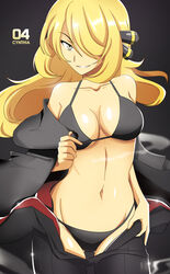 cynthia (pokemon) from nintendo by vivivoovoo