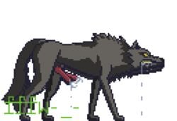 animal_genitalia animated bodily_fluids canine_penis erection feral fffw-_- gray_fur male_only pixel_art precum transparent_background wolf