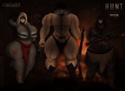 barely_clothed belly belt_bra big_ass big_balls big_breasts big_penis blood_stain body_markings body_paint breasts buff buff_male bushy_pubes cock curvy daughter_of_decay_(hunt_showdown) doughy_ass female flamethrower green_eyes hood_up hunt:_showdown hunt_showdown hyper_ass hyper_breasts hyper_butt jumpzartz lever_action_rifle lonely_howl_(hunt_showdown) luz_mala_(hunt_showdown) male mauser_c96 muscles muscular_male pubes pubes_exposed revealing_clothes skull_head skull_mask thick_thighs thighs tight_clothing titfuck_ring useless_clothes useless_clothing visible_nipples voluptuous_female voluptuous_male wardrobe_malfunction weapon white_hair