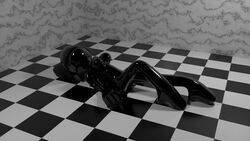 16:9 anthro black_bodysuit black_clothing black_latex bodysuit breasts chiropteran clothing encasement female full_body_suit jpg latex latex_suit laying_down mammal monochrome pinup pose rouge_the_bat rubber rubber_suit shiny_clothes solo sonic_(series) sonic_the_hedgehog_(series) vulpivoid widescreen