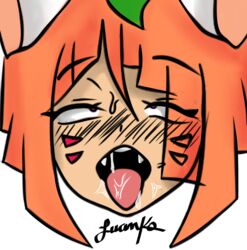 ahe_gao alpha_channel animal_humanoid bodily_fluids brawlhalla canid canid_humanoid canine canine_humanoid cum cum_in_mouth cum_inside female fox_humanoid fuanfokkusu genital_fluids humanoid looking_pleasured mammal mammal_humanoid solo yumiko_(brawlhalla)