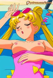 1girls 2d ai_assisted ai_generated anime anime_style areolae aroused asleep bare_breasts beach bikini bishoujo_senshi_sailor_moon blonde_hair blue_eyes blush breasts breasts_exposed breasts_focus breasts_out casual_nudity cute day execro female hi_res highres magical_girl male_pov naked_breasts nipples novelai outdoors patreon pink_nipples request requested sailor_moon sleeping solo solo_female solo_focus topless twintails uncensored usagi_tsukino very_long_hair watermark