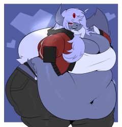 absol big_breasts breasts cleavage fat female furry huge_breasts lekaiji mega_absol mega_absol_z mega_evolution morbidly_obese obese pokemon pokemon_(species) tagme thick_thighs wide_hips