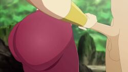 animated dragon_ball dragon_ball_z fat_ass handjob kefla solodusk57 stroking_cock