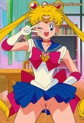 1girls 2d ai_assisted ai_generated anime anime_style aroused bare_pussy bishoujo_senshi_sailor_moon blonde_hair blue_eyes casual_exposure casual_nudity clothes_on cute execro female hi_res highres magical_girl male_pov no_panties novelai patreon pov pussy pussy_peek request requested sailor_moon solo solo_female solo_focus twintails uncensored usagi_tsukino vagina very_long_hair watermark