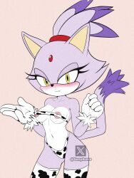 blaze the cat from sega by genyacero
