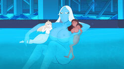 3girls bath bathing bloodyblender blue_diamond_(steven_universe) blue_skin breasts cartoon_network gem_(species) giantess indian legs multiple_girls naked nipples nude priyanka_maheswaran size_difference steven_universe tagme threesome vidalia_(steven_universe) yuri