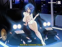 1girls 4:3_aspect_ratio animated asymmetrical_hair azur_lane blue_hair bluethebone bracelet breasts car earrings english_text erect_nipples extremely_large_filesize female female_only female_solo gif hair_ornament high_heel_sandals high_heels hourglass_figure jewelry lamborghini lamborghini_countach large_breasts large_filesize leaning light-skinned light-skinned_female light_skin motor_vehicle necklace night nipples nude outdoor_nudity outdoors paipan pink_nipples retro_artstyle sandals shoes snapping_fingers solo sparkle st._louis_(azur_lane) st._louis_(luxurious_wheels)_(azur_lane) subtitled text topless vagina vehicle