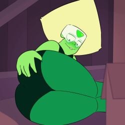 <1_second_video alternative_version_available animated artist_request ass ass_focus big_ass cartoon_network clothed dat_ass grabbing_ass grabbing_own_ass laying_on_side lip_bite looking_down loop mp4 no_sound open_ass peridot_(steven_universe) presenting solo solo_female steven_universe tagme video xoque