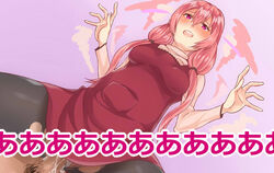 clothed clothed_female clothed_female_nude_male clothed_sex cowgirl_position cum cum_in_pussy cum_inside defloration eilene fake_screenshot female icetea japanese_text magenta_eyes male nude nude_male pantyhose pink_hair pov riding small_breasts subtitled thick_thighs torn_pantyhose twintails virginal_blood virtual_youtuber