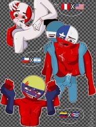 anal anal_penetration anal_sex argentina_(countryhumans) barefoot big_penis blood blush chile_(countryhumans) closed_eyes countryhumans crying cuba_(countryhumans) cum cum_in_ass cum_inside cum_while_penetrated feet full_nelson gay hand_on_head holding_wrists imminent_oral imminent_sex lifting lifting_person male male/male open_mouth penetration peru_(countryhumans) rough rough_sex scars sex sweat tears united_states_of_america_(countryhumans) venezuela_(countryhumans) yaoi