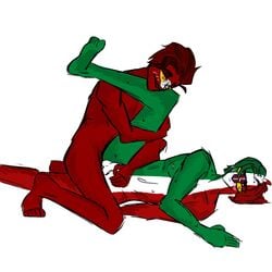 2boys anal anal_sex balls barefoot blush countryhumans couple erection fascist_italy_(countryhumans) feet gay leg_on_shoulder long_hair male male/male nazi_germany_(countryhumans) nude penetration penis sex spread_legs sweat thrusting yaoi