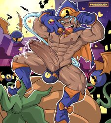 bars big_penis blushing boner drool drooling erection flexing frieddough halloween halloween_costume jockstrap male_only monkey mouth_open muscular muscular_male one_eye_closed original_character precum pumpkin solo solo_male tail tongue tongue_out uncensored veins veiny_penis