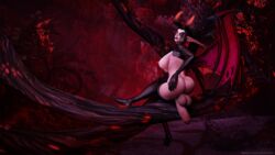 1futa 3d blender corruption demon demon_girl demon_horns demon_wings emerald_nightmare from_behind futa_only futanari looking_at_viewer night_elf seductive solo succubus vanasmut void_corruption_(warcraft) wink world_of_warcraft