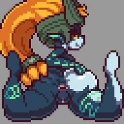 big_ass completely_nude countmoxi elf_ears exposed_anus imp_midna laying_on_stomach long_hair looking_at_viewer midna nintendo orange_eyes orange_hair pixel_art pointy_ears seductive seductive_eyes seductive_look seductive_smile small_waist smiling spread_ass stretched_anus tattoo the_legend_of_zelda twilight_princess wide_hips